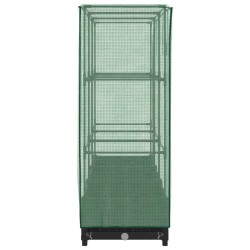 Jardinière surélevée avec housse aspect rotin 120x40x123 cm 