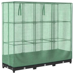Jardinière surélevée avec housse aspect rotin 120x40x123 cm 