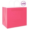 Sacs en papier 50 pcs avec poignées rose 32x22x28 cm 
