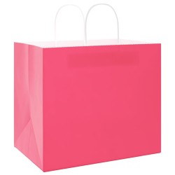 Sacs en papier 50 pcs avec poignées rose 32x22x28 cm 