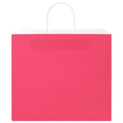 Sacs en papier 50 pcs avec poignées rose 32x22x28 cm 