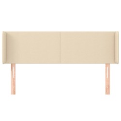 Tête de lit avec oreilles Crème 147x16x78/88 cm Tissu 