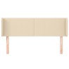 Tête de lit avec oreilles Crème 147x16x78/88 cm Tissu 