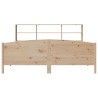 Lit bibliothèque sans matelas 200x200 cm bois massif de pin 
