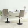 Chaises pivotantes à manger lot de 2 gris clair velours 
