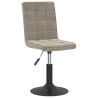 Chaises pivotantes à manger lot de 2 gris clair velours 