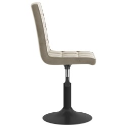 Chaises pivotantes à manger lot de 2 gris clair velours 