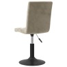 Chaises pivotantes à manger lot de 2 gris clair velours 