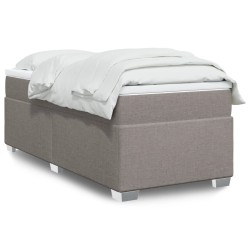 Sommier à lattes de lit avec matelas Taupe 90x190 cm Tissu 