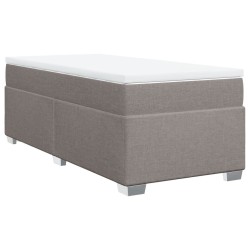 Sommier à lattes de lit avec matelas Taupe 90x190 cm Tissu 