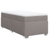 Sommier à lattes de lit avec matelas Taupe 90x190 cm Tissu 