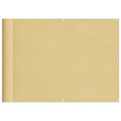 Écran de balcon sable 75x700 cm 100% polyester oxford 