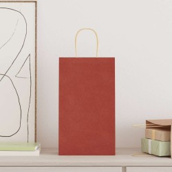 Sacs en papier 50 pcs avec poignées rouge 21x11x36 cm 