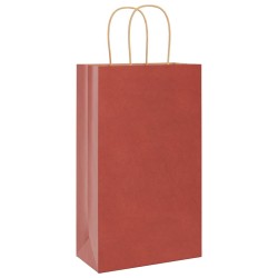 Sacs en papier 50 pcs avec poignées rouge 21x11x36 cm 