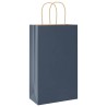 Sacs en papier 50 pcs avec poignées bleu 21x11x36 cm 