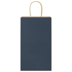 Sacs en papier 50 pcs avec poignées bleu 21x11x36 cm 