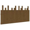 Tête de lit murale Marron miel 159,5x3x80 cm Bois massif de pin 