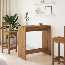 Table de bar chêne artisanal 102x50x103,5 cm bois d'ingénierie 