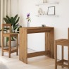 Table de bar chêne artisanal 102x50x103,5 cm bois d'ingénierie 