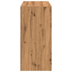 Table de bar chêne artisanal 102x50x103,5 cm bois d'ingénierie 