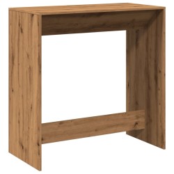 Table de bar chêne artisanal 102x50x103,5 cm bois d'ingénierie 