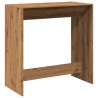 Table de bar chêne artisanal 102x50x103,5 cm bois d'ingénierie 