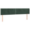 Tête de lit à LED Vert foncé 203x16x78/88 cm Velours 