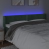 Tête de lit à LED Vert foncé 203x16x78/88 cm Velours 