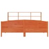 Lit bibliothèque sans matelas cire marron 180x200 cm pin massif 
