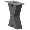Pieds de table basse en forme de X, 2 pièces, anthracite, 40 x (30-31) cm, acier 