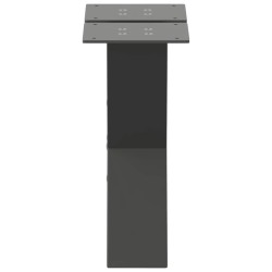Pieds de table basse en forme de X, 2 pièces, anthracite, 40 x (30-31) cm, acier 