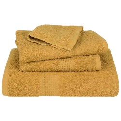 Serviettes d'invité 4 pcs doré 30x50 cm 360 g/m² 100% coton 