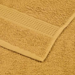 Serviettes d'invité 4 pcs doré 30x50 cm 360 g/m² 100% coton 