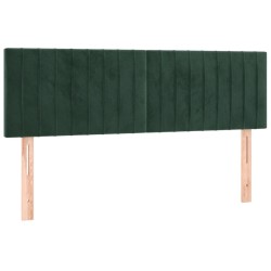 Tête de lit à LED Vert foncé 144x5x78/88 cm Velours 
