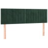 Tête de lit à LED Vert foncé 144x5x78/88 cm Velours 