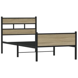 Cadre de lit sans matelas chêne sonoma 107x200 cm 