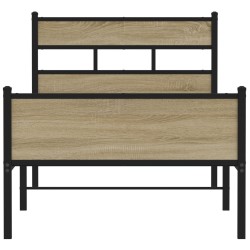 Cadre de lit sans matelas chêne sonoma 107x200 cm 