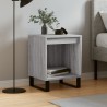 Table de chevet sonoma gris 40x35x50 cm bois d’ingénierie 