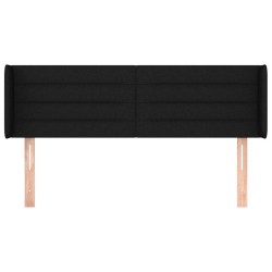 Tête de lit avec oreilles Noir 147x16x78/88 cm Tissu 