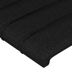 Tête de lit avec oreilles Noir 147x16x78/88 cm Tissu 