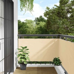 Écran d'intimité de balcon crème 500x75 cm PVC 