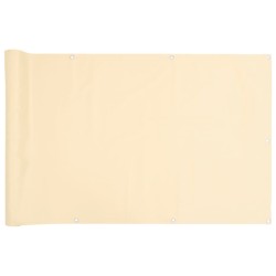 Écran d'intimité de balcon crème 500x75 cm PVC 