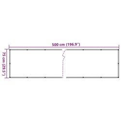 Écran d'intimité de balcon crème 500x75 cm PVC 