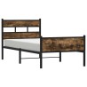 Cadre de lit sans matelas chêne fumé 107x203 cm bois ingénierie 