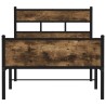 Cadre de lit sans matelas chêne fumé 107x203 cm bois ingénierie 