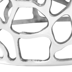 Table basse Aluminium moulé 70x30 cm Argenté 