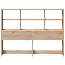 Tête de lit avec rangement 120 cm bois massif de pin 