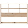 Tête de lit avec rangement 120 cm bois massif de pin 