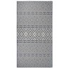 Tapis à tissage plat d'extérieur 80x150 cm Rayures bleues 