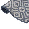 Tapis à tissage plat d'extérieur 80x150 cm Rayures bleues 